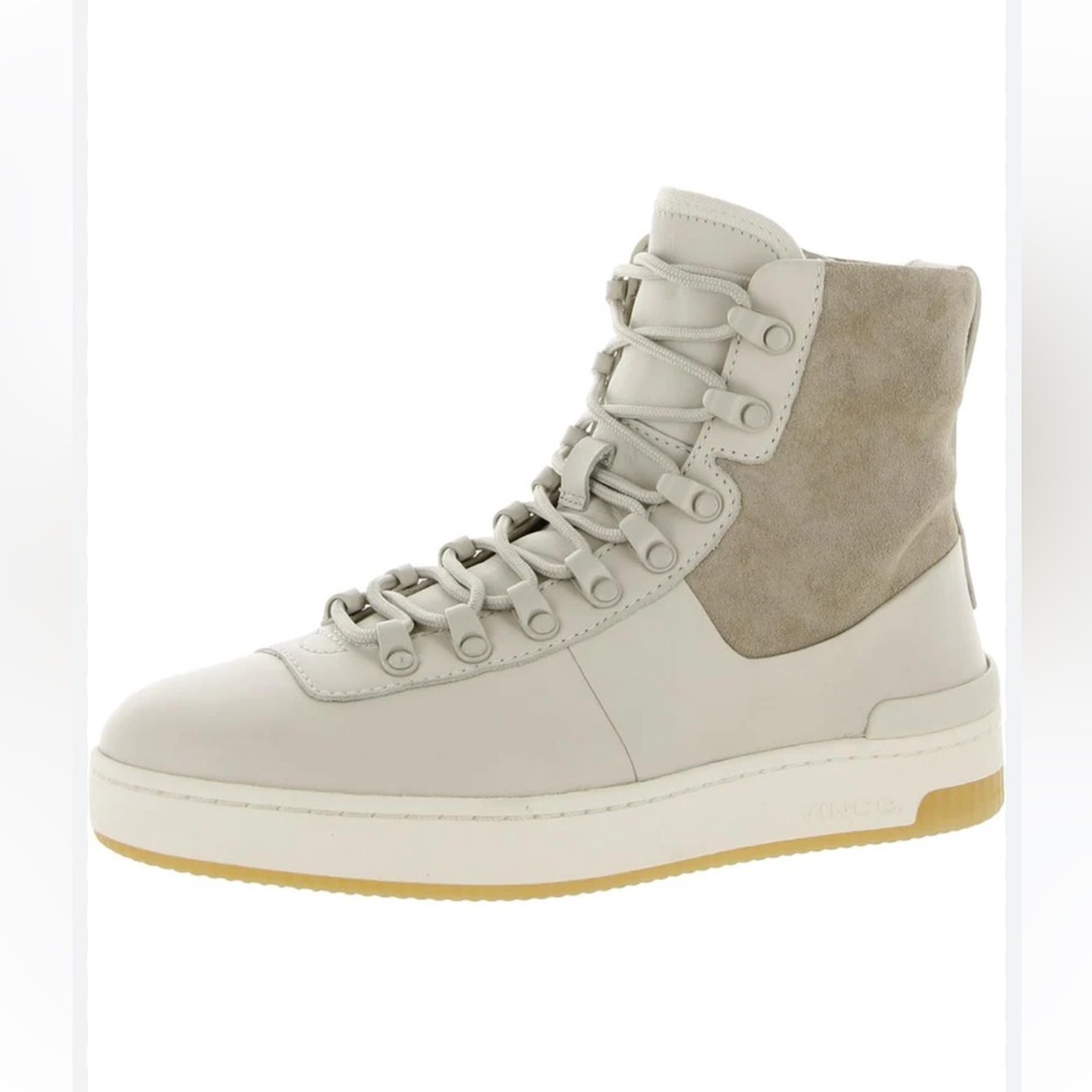 Vince beige garish lace up high top sneakers size 9 comfy, street wear